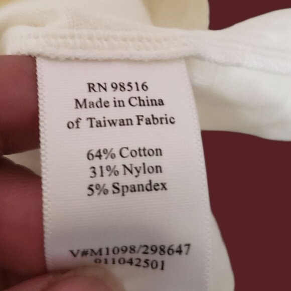 Coldwater Creek Womens Textured Floral Zip-Up Jacket Cream Size Medium - Picture 9 of 12